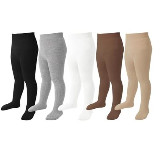 Baby Tights Toddler Girl Tights Seamless Cable Knit Leggings Soft Cotton Stockings Pantyhose 3/4/5 Pack