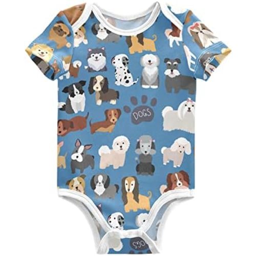 Emelivor Baby Boy Girl Bodysuits Short Sleeve Unisex Newborn Outfit Clothes Infant Romper for Babies 0-24 Months