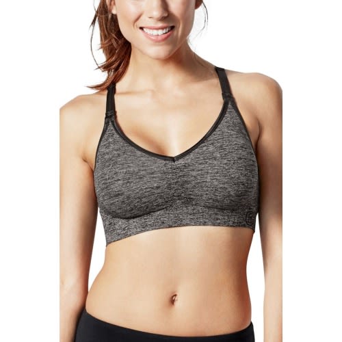 Body Silk Seamless Yoga Maternity/Nursing Bra, Large