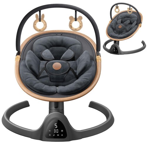 Infant Swing with Music Speaker with 3 Seat Positions, 5 Speeds and Remote Cont