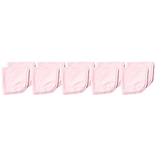 HonestBaby 10-Pack Organic Cotton Baby-Terry Wash Cloths, Pink, One Size