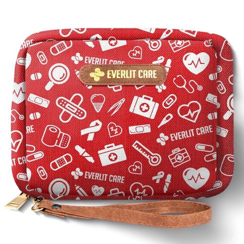 EVERLIT Care Rescue Pack | Family-Friendly First Aid Kit for Kids with 200 Pcs Medical Supplies | Travel-Friendly Compact Storage Bag for Home, Car, Travel, Camping, Adventure (Original)