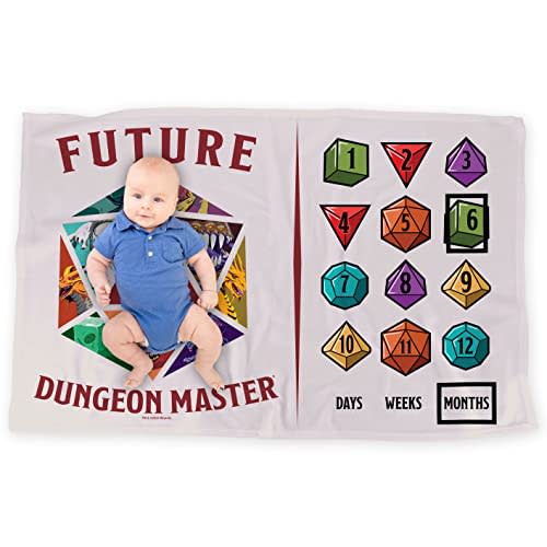 LOGOVISION Dungeons and Dragons Baby Milestone Blanket, 36"x58" Future Dungeon Master, Unisex for Baby Boy and Girl