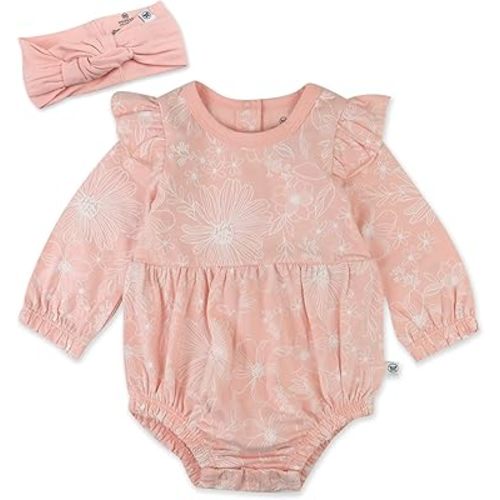 HonestBaby Multipack Short Romper Sets and Dresses 100% Organic Cotton for Infant Baby and Toddler Boys, Girls, Unisex