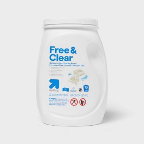 Laundry Detergent Packs - Free & Clear - 72ct - up&up™