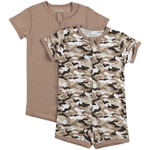 Hanes Baby Ultimate Zippin Short Sleeve Romper (2 Pack)