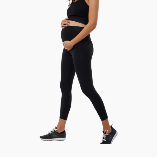 Ingrid and Isabel Fold Down Legging - Black, L
