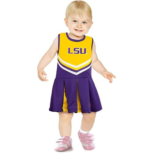 NCAA Infant/Toddler Girls One Piece Team Cheer Jumper Dress Sizes 6M 12M 18M 2T 3T 4T