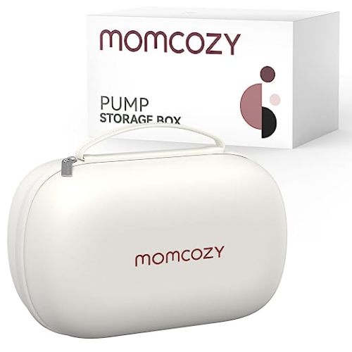 Momcozy Breast Pump Bag for Hands-Free Wearable Breast Pumps, Hard Shell Case with Removable Tray, Watertight Breast Pump Storage Bag for Pumping Bag, Diaper Bag, or Handbag(Holds 2 Pumps)