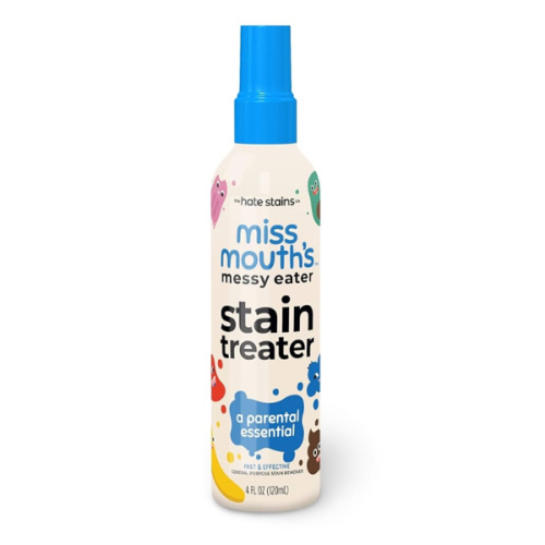 Miss Mouth's Messy Eater Stain Treater Spray - 4oz 2 Pack Stain Remover - Newborn & Baby Essentials - No Dry Cleaning Food, Grease, Coffee Off Laundry, Underwear, Fabric