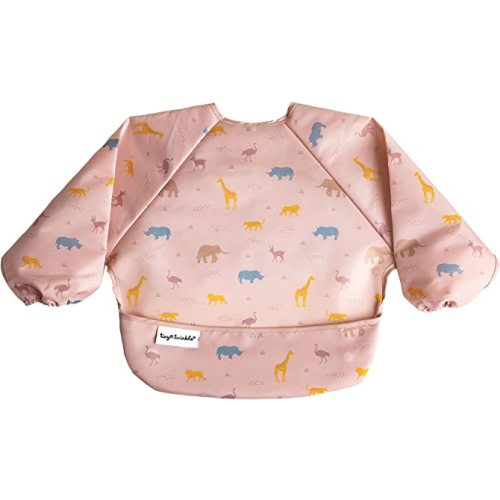Tiny Twinkle Mess Proof Baby Bib, Full Sleeve Bib Outfit, Waterproof Bib for Toddlers, Machine Washable, Tug Proof Closure