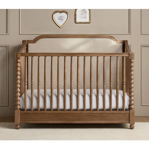 Chris Loves Julia Stacked Ball Upholstered 4-in-1 Convertible Crib