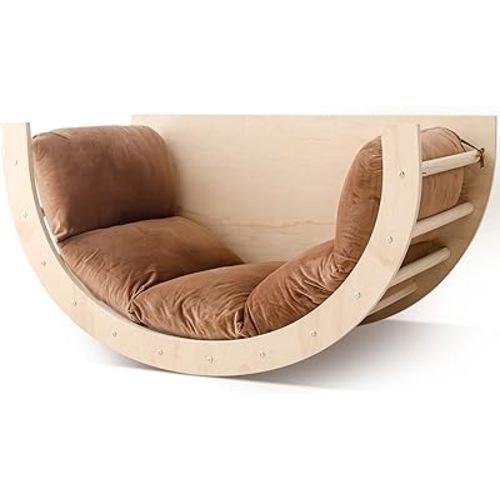 Avrsol Arch Climber for Kids, Montessori Sensory Table for Kids, Kids Climber Arch with Cushion Set, Climbing Gym, Arch Rocker Toddler Climbing Wooden Toy Indoor