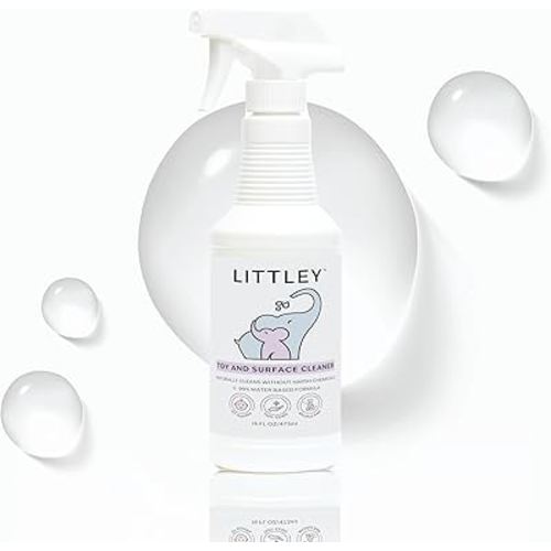 Littley Toy & Surface Cleaner | 16 oz | Alcohol-Free HOCl Spray for Baby Toys & High-Touch Surfaces | Fragrance-Free Formula | Gentle Cleaning for Everyday Messes