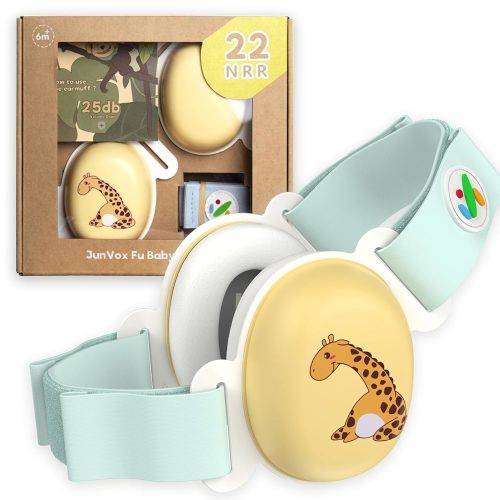 25dB Noise Cancelling Baby Earmuffs for 6+ Months CPC/CE/CE Certified, Ultra Lightweight & Adjustable - Protect Sleep on Airplanes, Concerts & Outdoor Trips - Must - Have Travel Gear