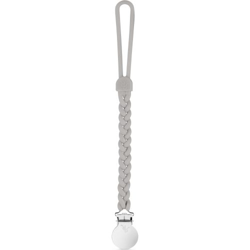 Ryan & Rose Cutie Clip Braiden Pacifier Clip - Braided Silicone (Slate)