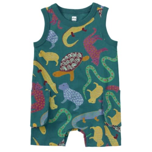 Sleeveless Baby Romper - Brazilian Folk Animals by Tea Collection – Pacifier Kids Boutique