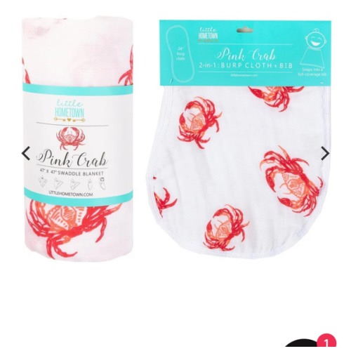 Muslin Swaddle Blanket & Burp Cloth Bib Combo – Little Hometown