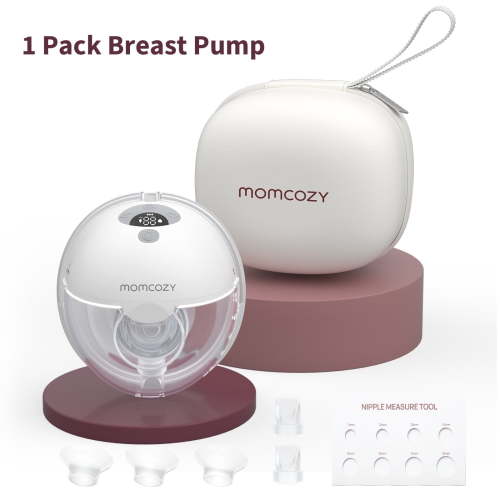 Momcozy M5 Wearable Breast Pump with 3 Modes & 9 Levels, Gray 1 Count HSA/FSA Eligible