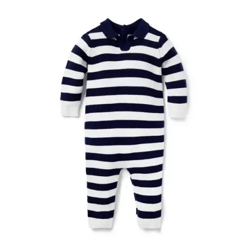 Baby Striped Collared One-Piece