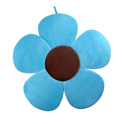 KAKIBLIN Flower Baby Bath Mat, Baby Bath Flower Infant Bathtub Mat Sink Bather Cushion for Newborn, Blue
