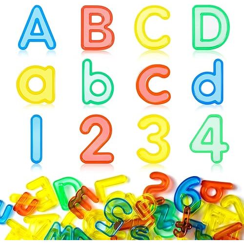 66 Pcs Translucent Letters and Numbers – Plastic Alphabet Letters for Kids – Ideal for Light Table Activities, Counting & Spelling Fun