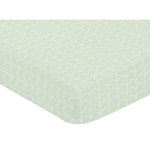 Sweet Jojo Designs Mint, Grey and White Watercolor Elephant Safari Collection Unisex 4-piece Crib Bedding Set