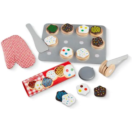 Melissa & Doug Slice and Bake Wooden Cookie Play Food Set