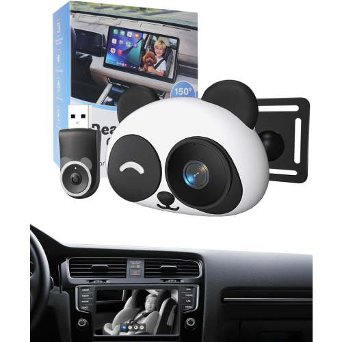 Car Camera Monitor,Wireless Backseat Baby Monitor for Infants, Car Babycam, Easy Installation, Plug & Play, 1080p HD, Split Screen, Navigation for Parents & Pet Owners, Infant Safety（A)
