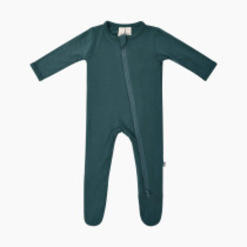 Kyte Baby Zipper Footie - Emerald, 6-12 M