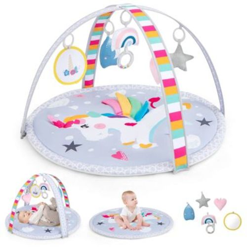 Infans Baby Play Gym Mat Thicker Tummy Time Mat With 5 Detachable Hanging Toys