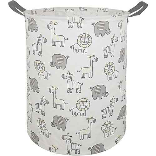 Kids Hamper Baby Storage Bins Gift Toy Box Organizer Nursery Waterproof Laundry Basket Large Canvas Collapsible Chest for Boys Girls Bedroom Closet Shelf Room Decor