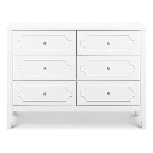 DaVinci Regency 6-Drawer Modern Pine Wood and MDF Dresser in White