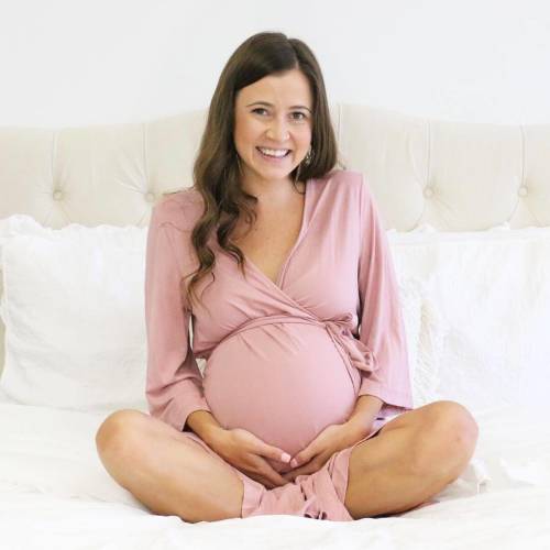 Bamboo Knit Maternity Robe | Solids