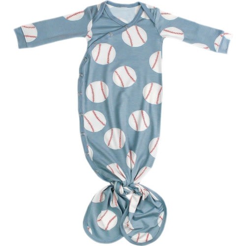 Copper Pearl Newborn Knotted Gown, Slugger