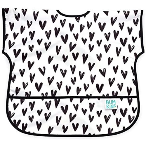 Bumkins Bibs, Baby and Toddler Bibs, Bibs for Girls and Boys, Large for 1-3 Years, Short Sleeve Waterproof Bib for Kids