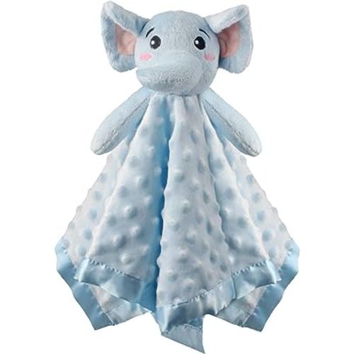 Baby Security Blanket Loveys for Baby Snuggle Toy Plush Elephant Stuffed Animal Baby Gifts for Girls and Boys Newborn Age 0 Month+