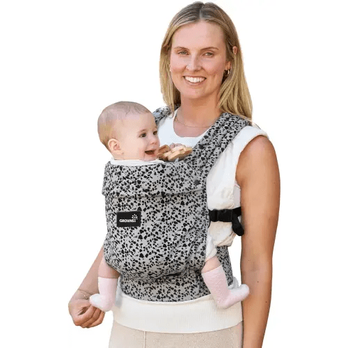 GROWNSY Baby Carrier Newborns to Toddlers, Ergonomic Baby Toddler Carrier Wraps with Head Support, Easy to Wear, Infant Carrier Baby Gift, Travel and Hiking Friendly, 7 to 44 lb (Gray-Leopard)