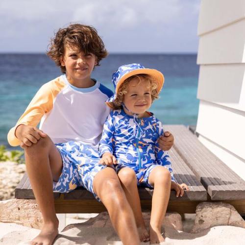 Shark Squad LS Sunsuit - Snapper Rock | Maisonette