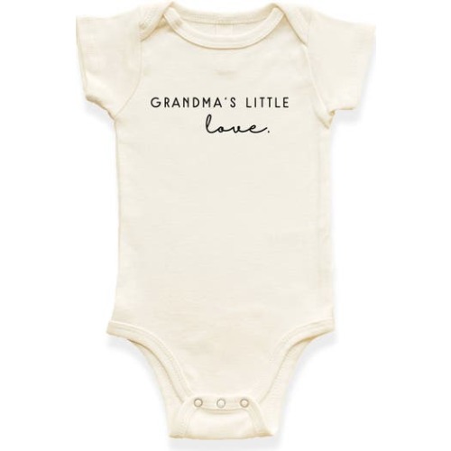 Grandma's Little Love - Organic Short Sleeve Baby Bodysuit, 0-3M