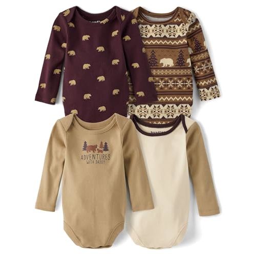 The Children's Place baby-boys And Newborn Long Sleeve Bodysuits, Multipacks