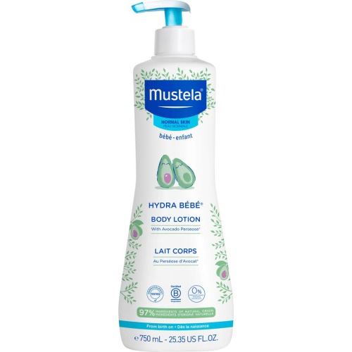 Mustela® Hydra Bébé® Body Lotion with Avocado Perseose, 25.4 oz, White