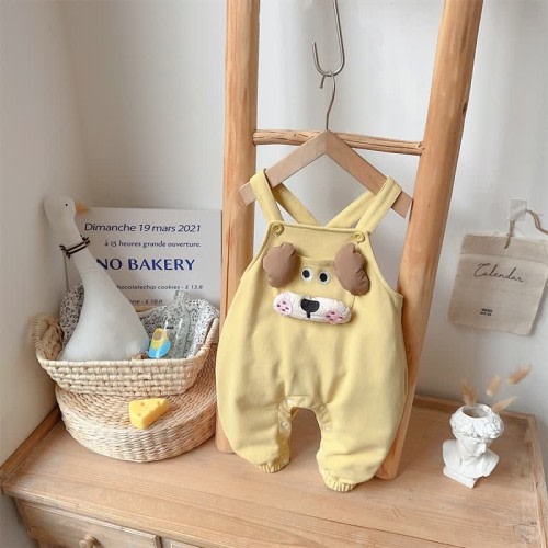 Baby Yellow Cute Dog Overalls