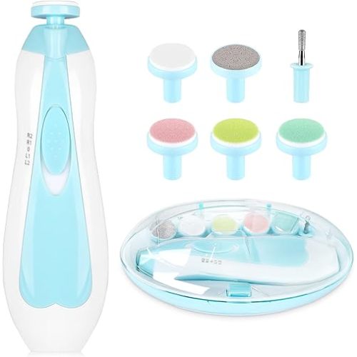 Baby Nail Trimmer Electric,Baby Nail Clippers, 6 in 1 Baby Nail File,Nail File Baby Grooming Kit Manicure Set for Toddler or Adults