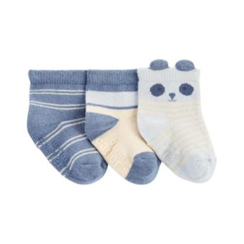 Baby Boys Panda Socks, Pack of 3
