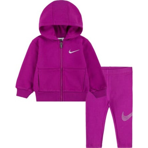 Zip Hoodie & Stretch Leggings Set