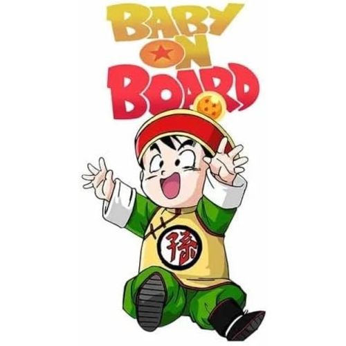 VV Brother's Store Decal Sticker Gohan Dragonball Z Baby on Board Bumper Sticker Dragonball Bumper 4" x 8" Sticker Decal