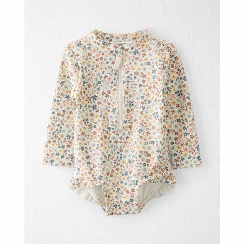 Baby Recycled 1-Piece Rashguard Swimsuit - Style,Floral Print