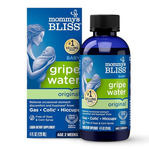 Mommy's Bliss Gripe Water Original, Infant Gas & Colic Relief, Gentle & Safe, 2 Weeks+, 4 Fl Oz (Pack of 1)