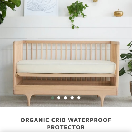 Organic Waterproof Crib Protector Pad | Avocado Green Mattress